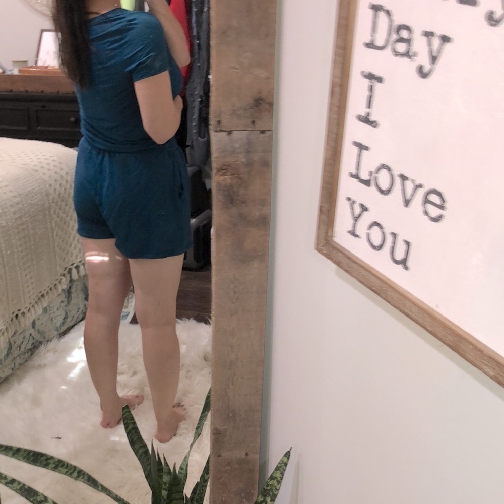 Daily Ritual dark turquoise romper size medium - Picture 5 of 11